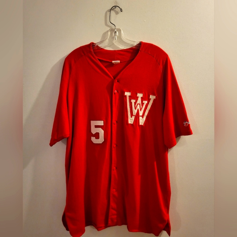 Winkler Credit Union Red & White Baseball Jersey | Size XL